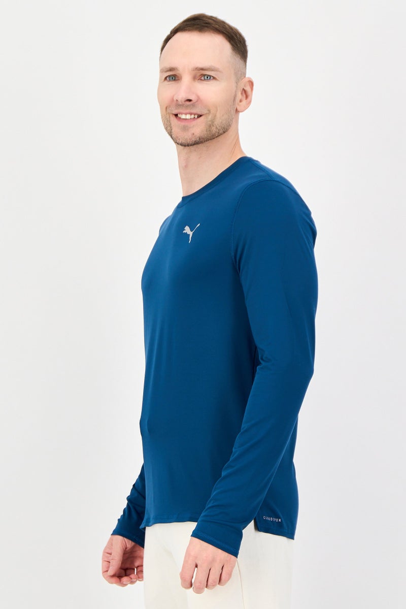 PUMA Men Sportswear Fit Long Sleeve Running T-Shirt, Teal Blue - Image 2